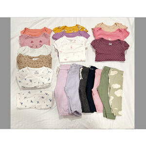 Baby Bundle Bodysuits & Pants Set 3-6Month Multicolor preowned